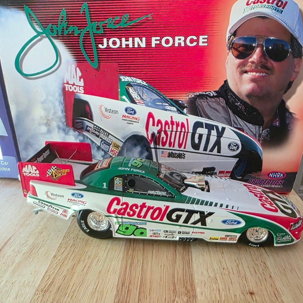 John Force '99 Castrol GTX Ford Mustang 1:24 Funny Car Action Diecast W249932154